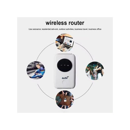 Pocket Hotspot Portable 4G Wireless Router MIFI 3200mAh Mobile Broadband 150Mbps Wide Coverage with SIM Card Slot 10 WiFi Users