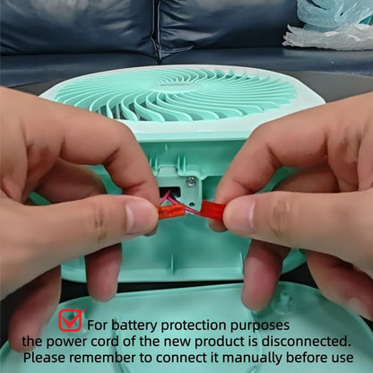 Kamisafe Rechargeable LED Multi-Functional Fan,4500mAh,3 Speed,With Night Light,Table Fan