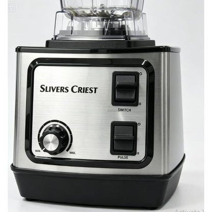 SILVER CREST Blender 2-in-1 Heavy Duty 2.5L with Grinder – High-Speed Black & Silver Multifunctional Blender for Home & Commercial Use