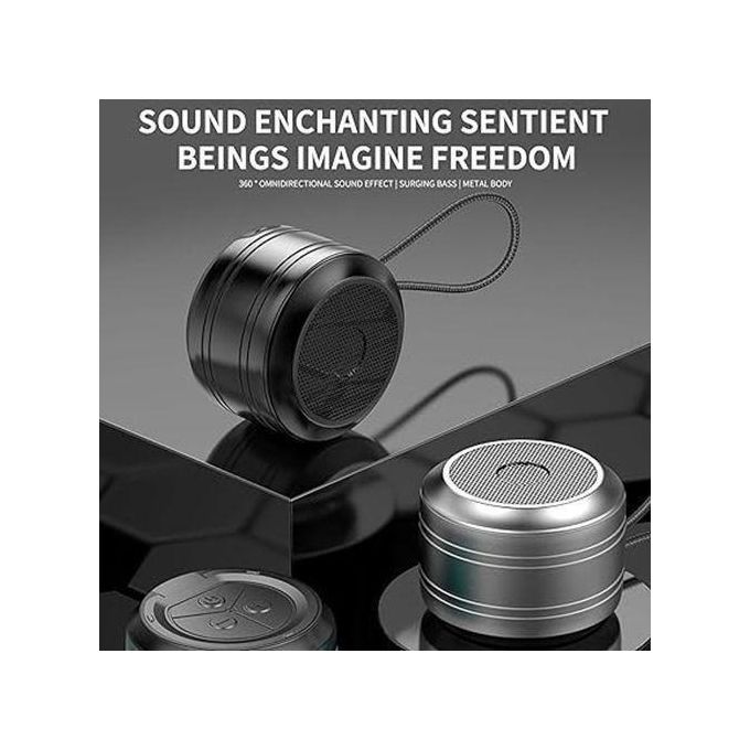Mini Wireless Bluetooth Speaker Superior Sound Quality - Silver