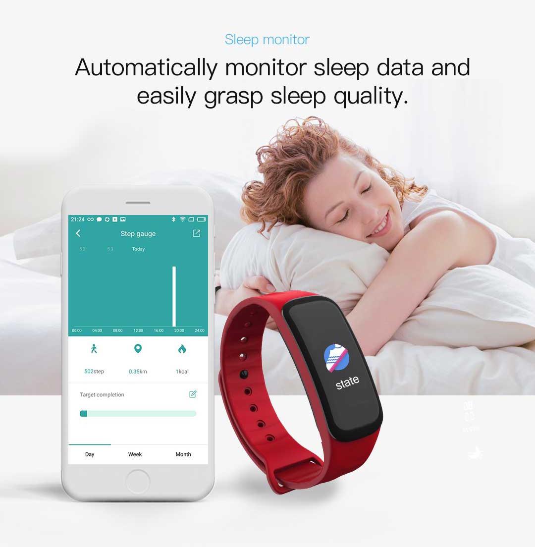 C1plus color screen smart bracelet waterproof heart rate meter pedometer heart rate blood pressure multi-functional sports bracelet cross-border