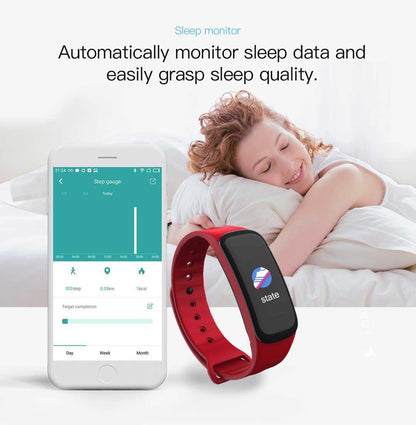 C1plus color screen smart bracelet waterproof heart rate meter pedometer heart rate blood pressure multi-functional sports bracelet cross-border