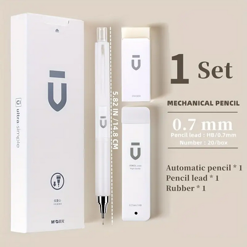 M&G Mechanical pencil Automatic Pencil Set Low Center Of Gravity Active Pencil HB Active Pencil Set Rubber Office Supplies