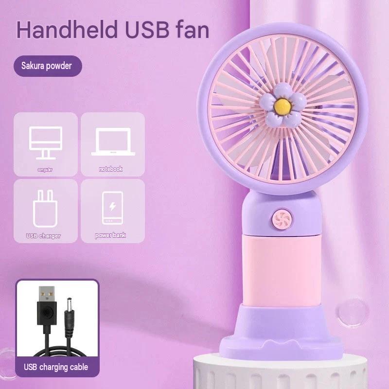 Handheld small fan logo charging portable mini fan souvenir advertising gifts student prizes wholesale