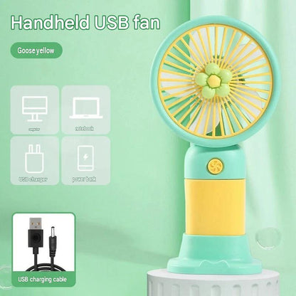 Handheld small fan logo charging portable mini fan souvenir advertising gifts student prizes wholesale