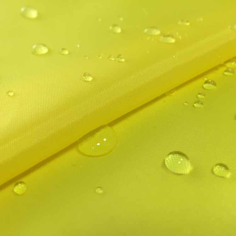 Spring thin pu transparent coating waterproof fabric polyester taffeta kite shower curtain umbrella cloth rainproof silk fabric