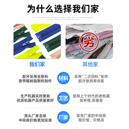 Tianyang brand No. 5 75cm nylon open tail zipper No. 5 open tail DIY accessories clothing zipper with lock luggage