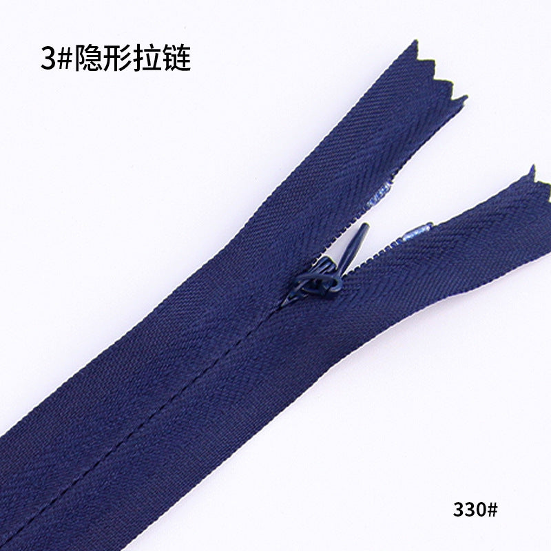 No. 3 Nylon Invisible Zipper Factory Home Textiles Pillow Dress Trim Lace Zipper Color Seamless Zipper