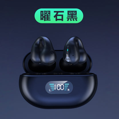 Cross-border ear clip type Bluetooth headset Wireless headset AI translation Private mode game No delay Electric noise reduction Ear clip type