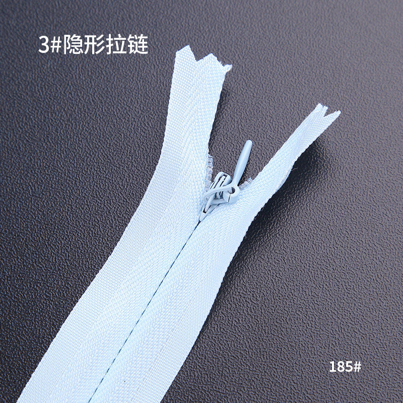 No. 3 Nylon Invisible Zipper Factory Home Textiles Pillow Dress Trim Lace Zipper Color Seamless Zipper