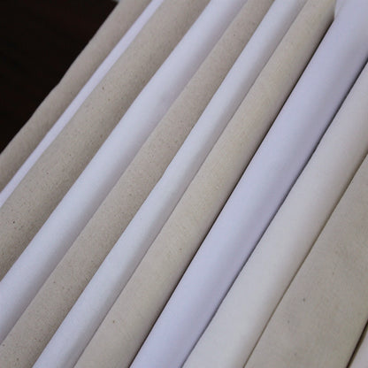 Clothing vertical cutting white embryo cloth, polyester polycotton cloth, pure cotton bleached cloth, cotton tie-dye fabric, pure cotton white billet fabric