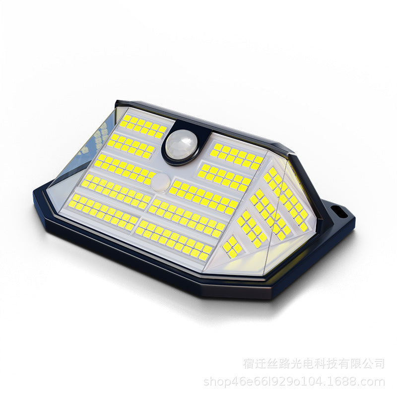 New solar outdoor garden light household rural yard outdoor waterproof human body induction lighting street lamp wall lamp