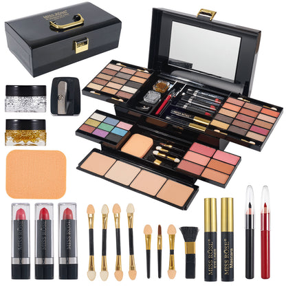 MISSROSE Cross-border Makeup Tray Makeup Kit, Eyeshadow Lip Gloss Combination Set, Lipstick Blush Highlight Powder