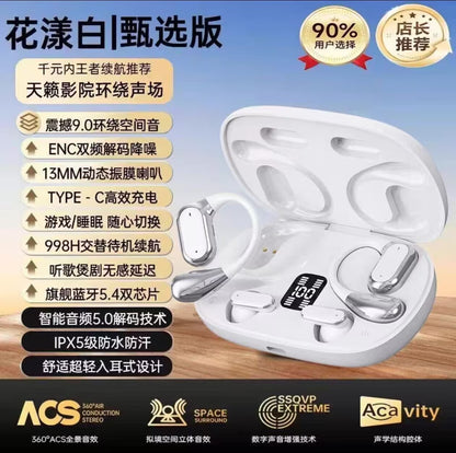 2025 cross-border new wireless bluetooth headset high-end half-in-ear sports game voice-lowering super long standby headset