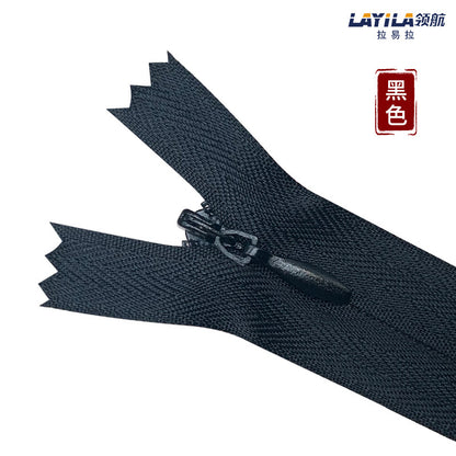 Manufacturer wholesale No. 3 nylon lace invisible zipper, colored spot throw pillow cushion culottes hidden plastic zipper