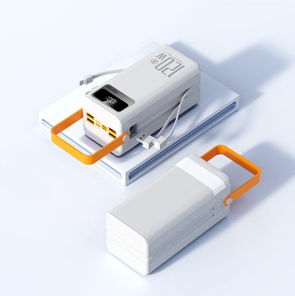 3C certified 120w fast charging power bank 50000 mAh large capacity self-contained cable mobile power supply powerbank