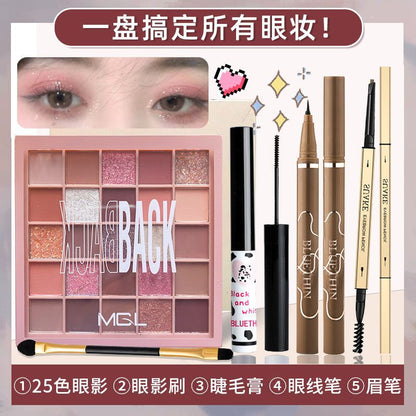 Student cosmetics full set, a complete set of women's makeup set, waterproof and sweat-proof beauty for beginners, light makeup combination for beginners