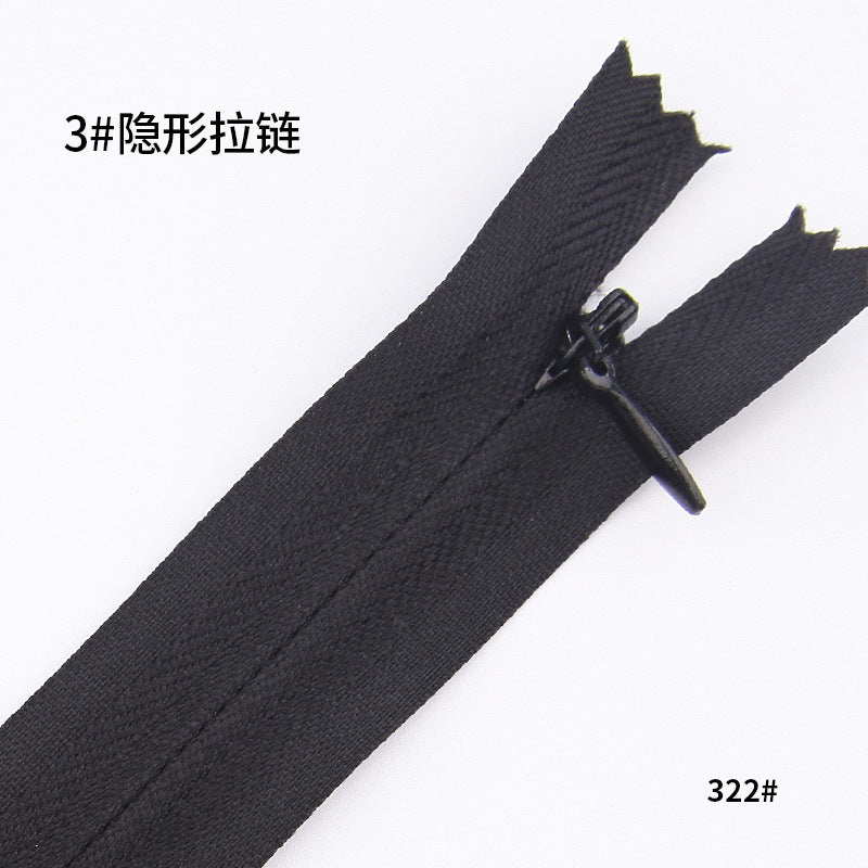 No. 3 Nylon Invisible Zipper Factory Home Textiles Pillow Dress Trim Lace Zipper Color Seamless Zipper