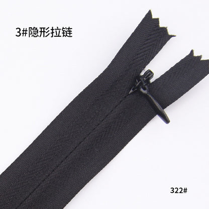 No. 3 Nylon Invisible Zipper Factory Home Textiles Pillow Dress Trim Lace Zipper Color Seamless Zipper