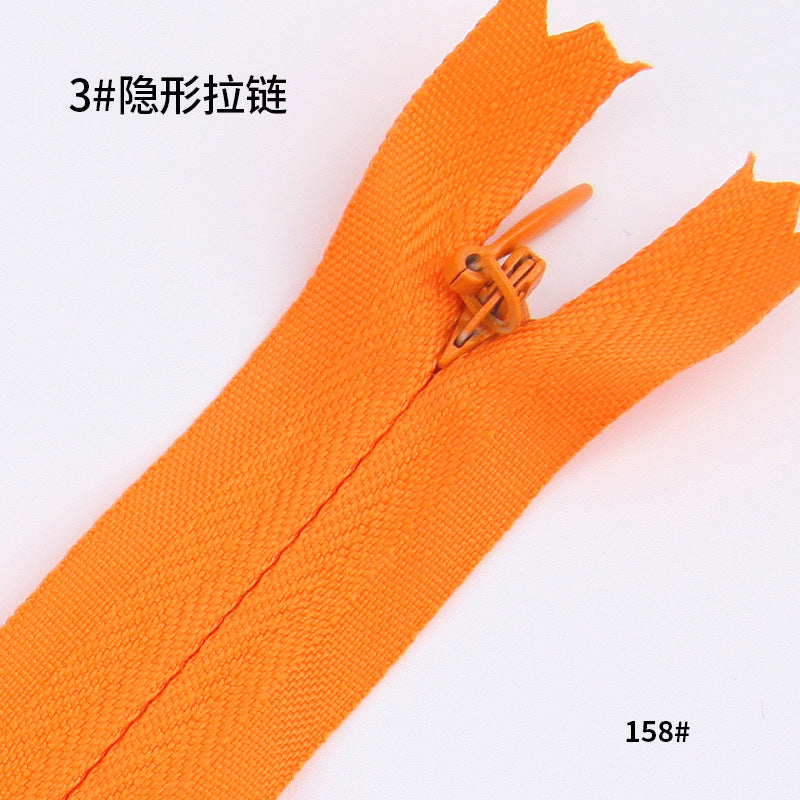 No. 3 Nylon Invisible Zipper Factory Home Textiles Pillow Dress Trim Lace Zipper Color Seamless Zipper