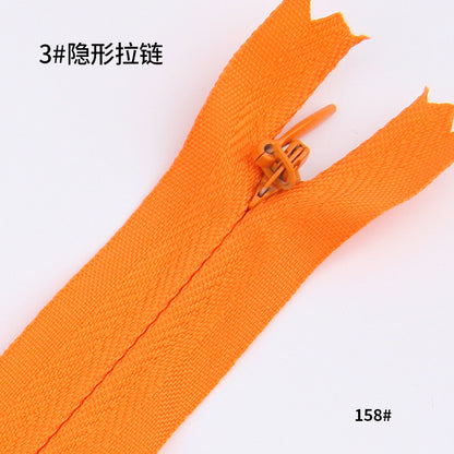 No. 3 Nylon Invisible Zipper Factory Home Textiles Pillow Dress Trim Lace Zipper Color Seamless Zipper