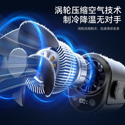 New Model: Ice-Cooling Waist-Worn Fan—Portable Waist Clip Fan for Outdoor Construction Sites—Mini High-Speed Semiconductor-Cooled Fan