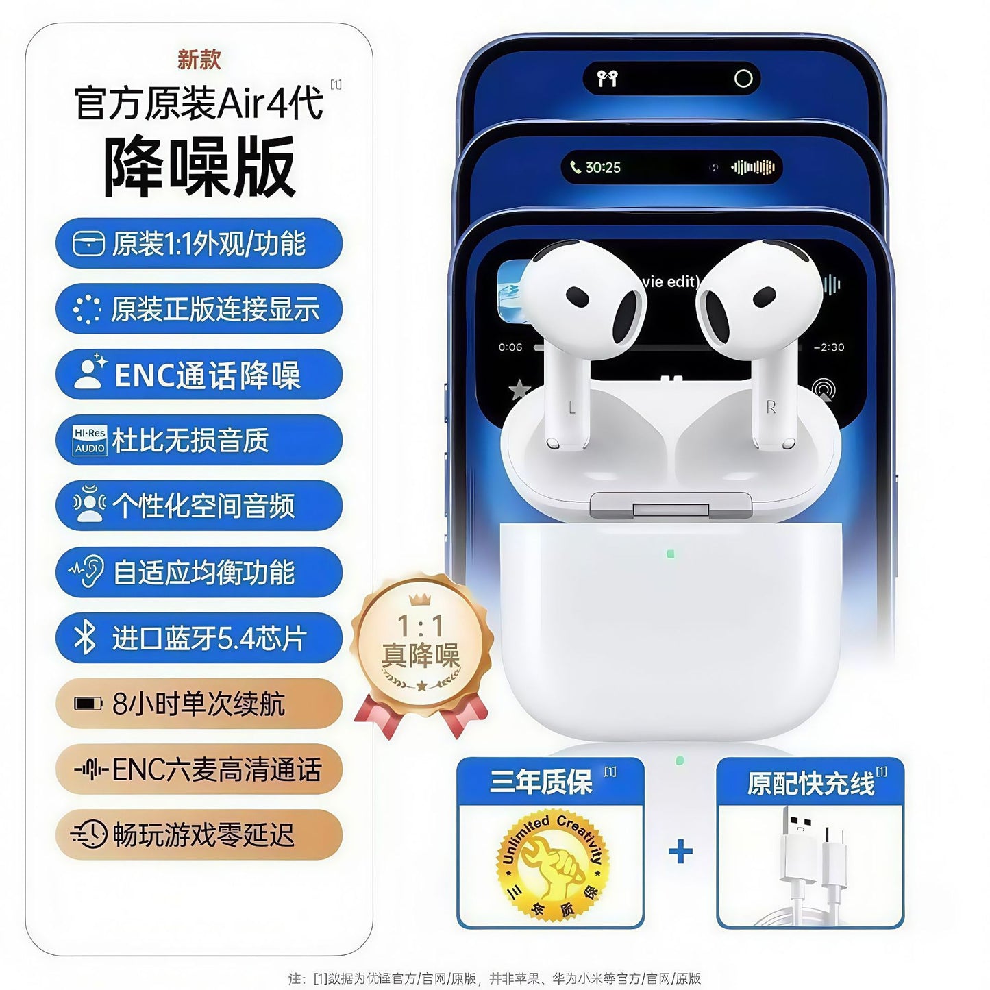 Huaqiangbei A9Pro2 new 2026 wireless bluetooth headset color screen intelligent active noise reduction sound quality for Android