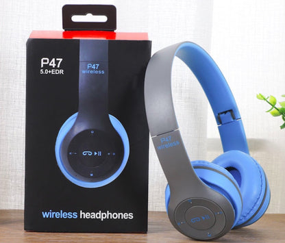 Factory Wholesale Headset P47 Bluetooth Headset Headset Foldable Heavy Bass Foreign Trade Gifts Wireless Sports