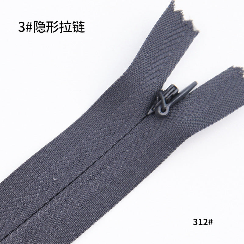 No. 3 Nylon Invisible Zipper Factory Home Textiles Pillow Dress Trim Lace Zipper Color Seamless Zipper