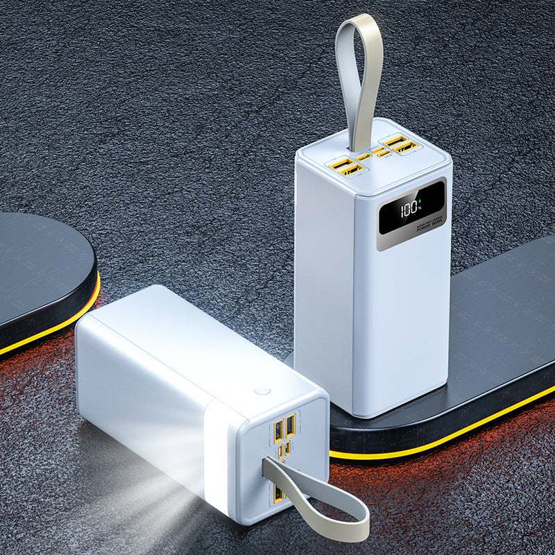 3C certified 120w fast charging power bank 50000 mAh large capacity self-contained cable mobile power supply powerbank