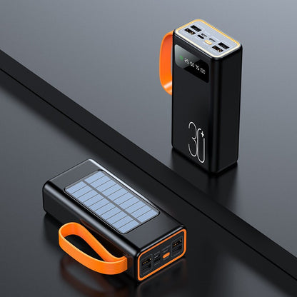 Cross-border explosion 3C certification 50000mAh large-capacity solar power bank outdoor live broadcast mobile power customization