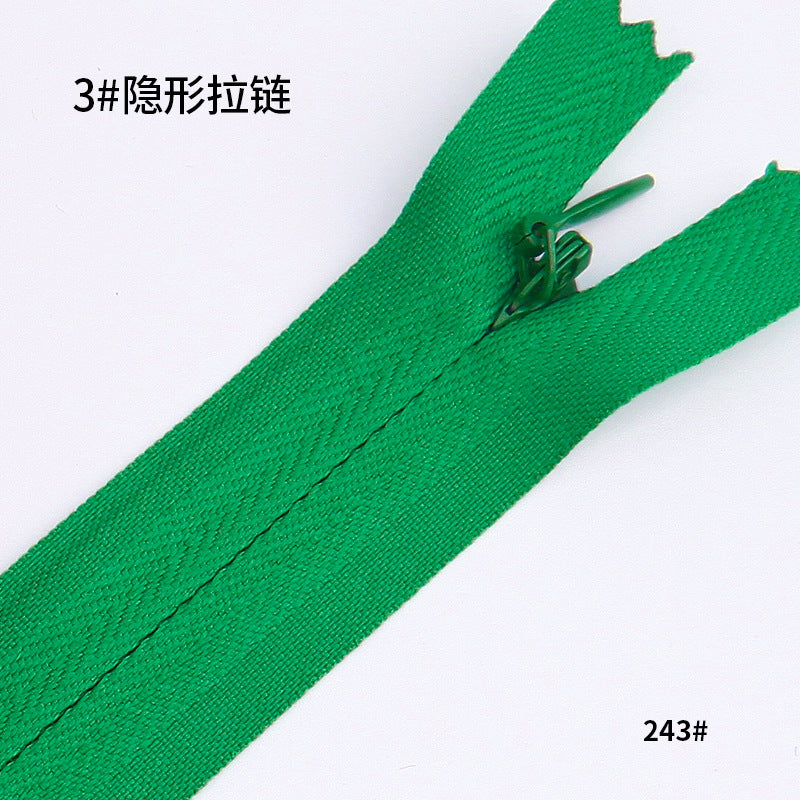 No. 3 Nylon Invisible Zipper Factory Home Textiles Pillow Dress Trim Lace Zipper Color Seamless Zipper
