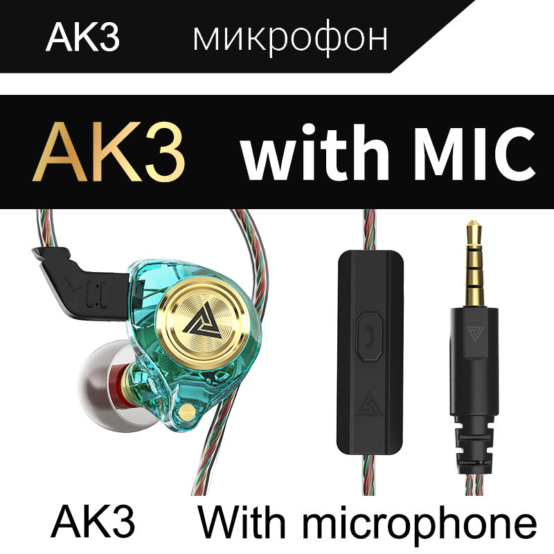 QKZ AK3 FiLe Wired Headphones In-ear Stereo Wired Headphones Headphones Mobile Phone Wired Headphones Earplugs