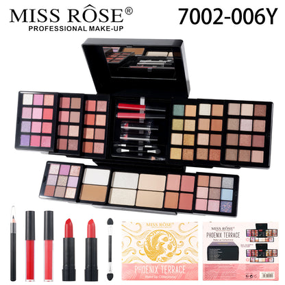 MISSROSE Cross-border Makeup Tray Makeup Kit, Eyeshadow Lip Gloss Combination Set, Lipstick Blush Highlight Powder