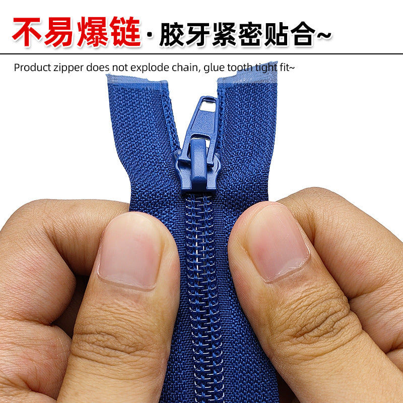 Tianyang brand No. 5 75cm nylon open tail zipper No. 5 open tail DIY accessories clothing zipper with lock luggage