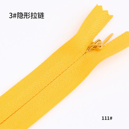No. 3 Nylon Invisible Zipper Factory Home Textiles Pillow Dress Trim Lace Zipper Color Seamless Zipper