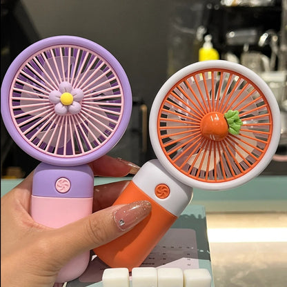 Handheld small fan logo charging portable mini fan souvenir advertising gifts student prizes wholesale