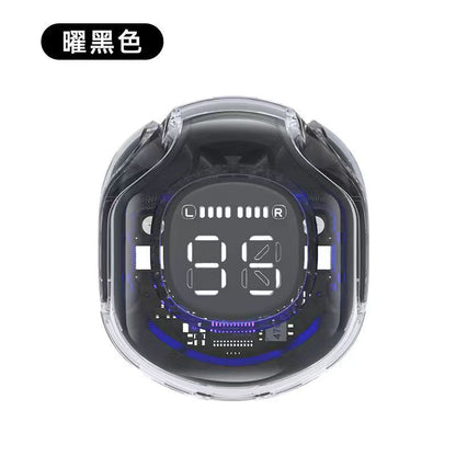 Source factory transparent digital display Bluetooth headset in-ear digital display super long battery life transparent second generation noise reduction universal