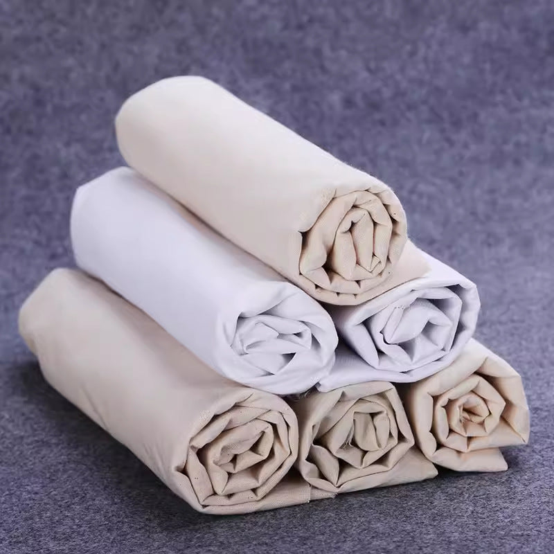 Clothing vertical cutting white embryo cloth, polyester polycotton cloth, pure cotton bleached cloth, cotton tie-dye fabric, pure cotton white billet fabric
