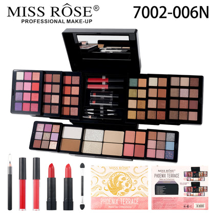 MISSROSE Cross-border Makeup Tray Makeup Kit, Eyeshadow Lip Gloss Combination Set, Lipstick Blush Highlight Powder