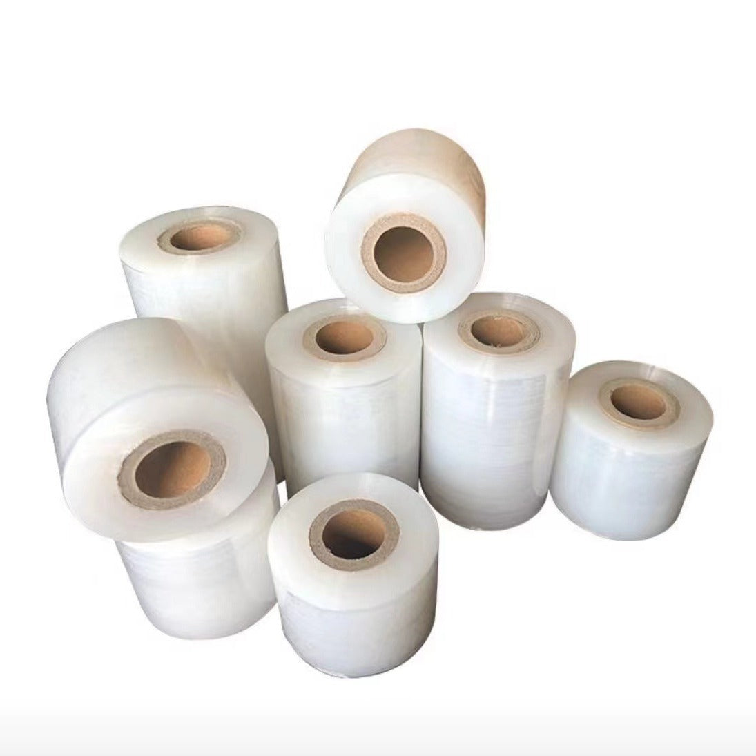 PE small roll winding film packaging film plastic thickened industrial plastic wrap transparent self-adhesive protective stretch film
