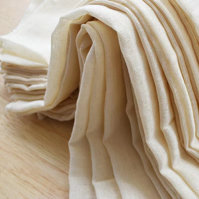 Wholesale finished tofu cloth with locking edge square bean skin cloth pure cotton bean wrap cloth tofu soy milk filter cloth gauze