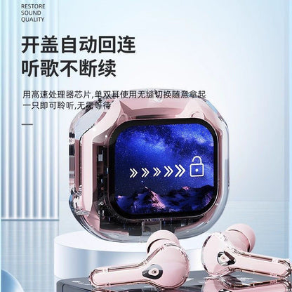 Cross-border explosion Smart touch screen Transparent earphones In-ear Bluetooth earphones Display power High value male and female students