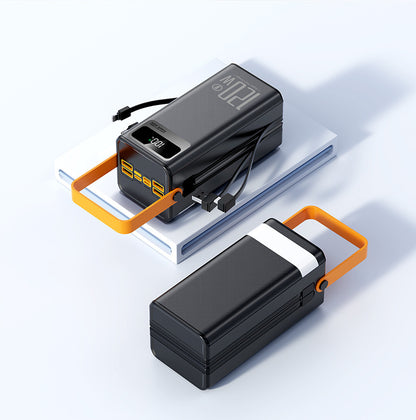 3C certified 120w fast charging power bank 50000 mAh large capacity self-contained cable mobile power supply powerbank