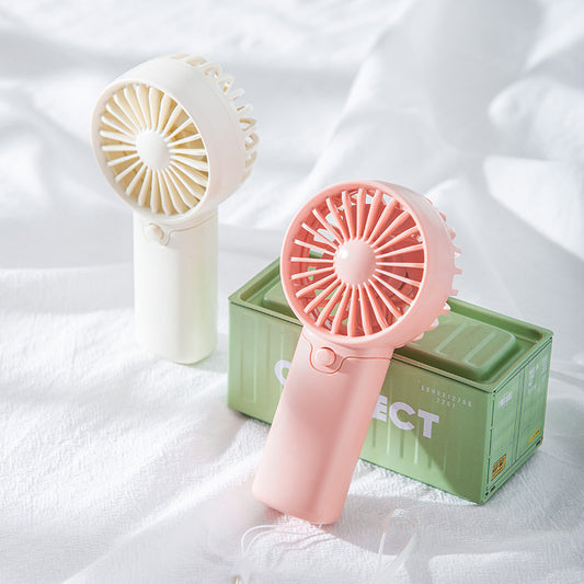 Cross-border popular handheld small fan dry battery logo custom wind portable small fan gift