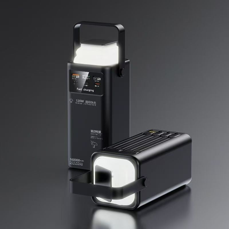 3C certified 120w fast charging power bank 50000 mAh large capacity self-contained cable mobile power supply powerbank