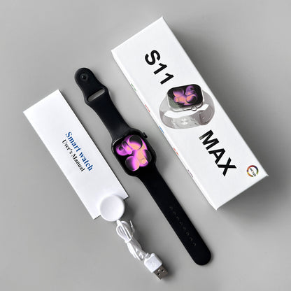 The new Huaqiang North s11max smart watch cross-border foreign trade model defaults to English with 22 languages