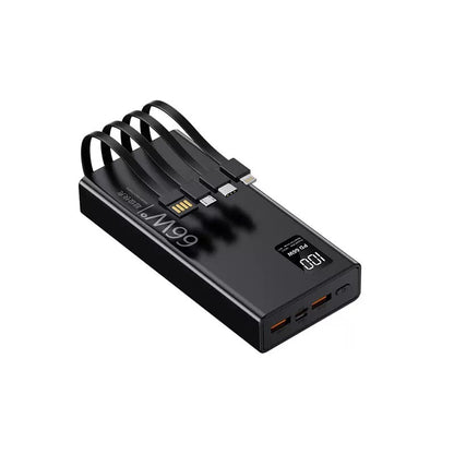 Cross-border certified super fast charging power bank with its own cable 20,000 mAh large-capacity mobile power wholesale