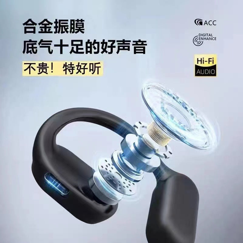 Hanging ear wireless bluetooth headset not in ear hanging open unilateral long-term wear pain-free sports long battery life