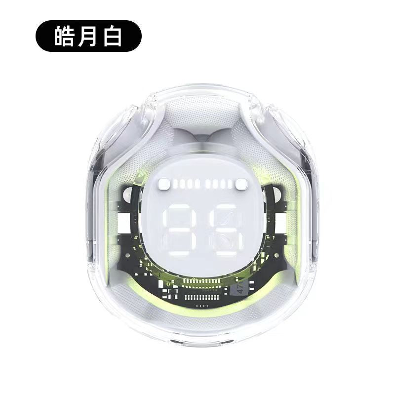 Source factory transparent digital display Bluetooth headset in-ear digital display super long battery life transparent second generation noise reduction universal